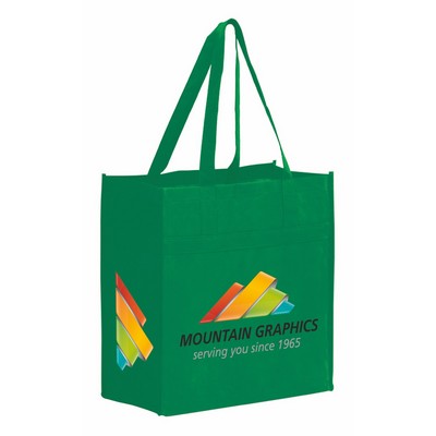 EnduraChrome™ Non-Woven Market Tote Bag w/Reinforced Band (13"x15"x10")