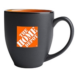 16 Oz. Hilo Bistro Mug (Matte Black/Orange)