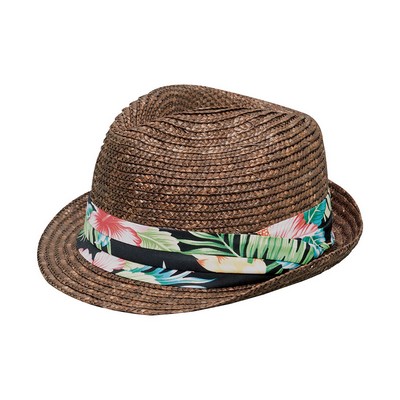 Wheat Braid Straw Fedora