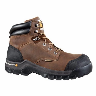 6" Carhartt® Men's Brown Rugged Flex® Composite Toe Waterproof Work Boot