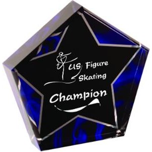 Blue Vapor - Velvet Star Acrylic Award - 6"