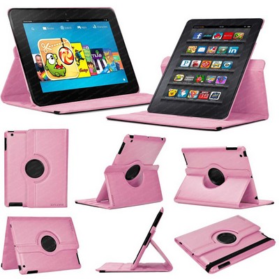 Kidder Rotate Leatherette Case for Kindle Fire HD 7 (Pink)