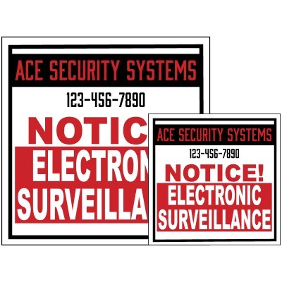 Square Double Face Security Decal (3"x 3")