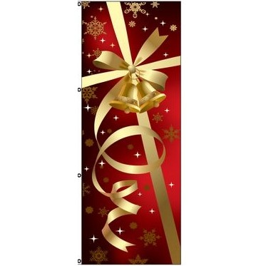 Free Flying Holiday Flag (Gold Ribbon)