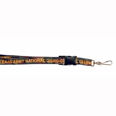 5/8" Dye Sublimated Lanyard w/ Detachable Buckle & standard clip