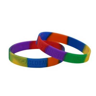 Debossed 1" Silicone Wristbands