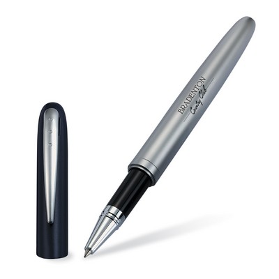 Cap-off Roller ball Pen in Matte Nickel Finish