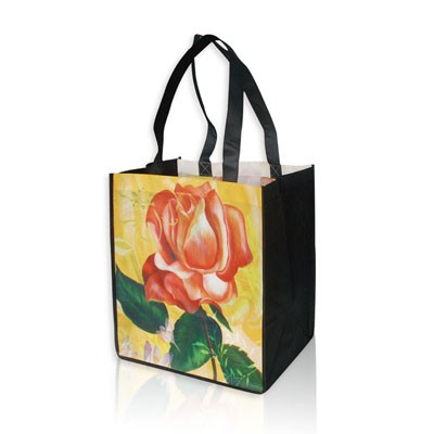 P.E.T. 90 GSM Non-Woven Sublimated Tote Bag Front & Back Only (13"x15"x10")