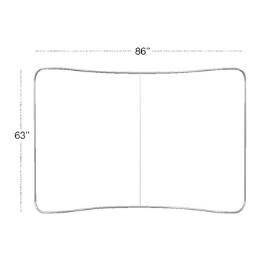 8' WaveLine® Curved Table Top Frame & Double Sided Graphics