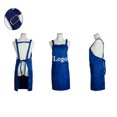 Cotton Waterproof Apron w/Adjustable Neck Strap & Waist Ties