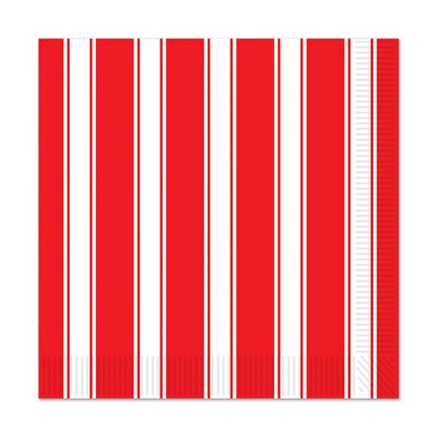 Red & White Stripes Luncheon Napkins