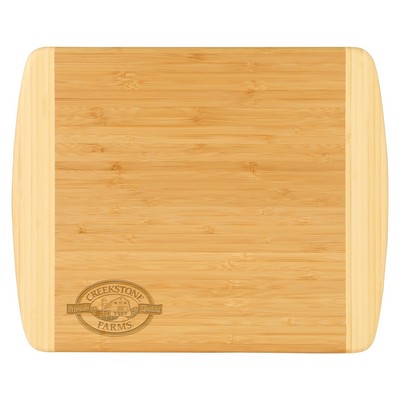 13½" x 11½" Bamboo 2-Tone Cutting Board