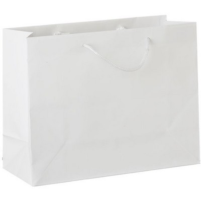 Gloss Laminated White Mini-Vogue Eurotote (13"x5"x10")