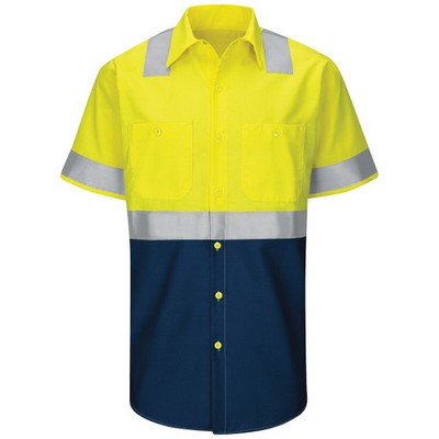 Red Kap® Men's Hi-Visibility Ripstop Work Shirts