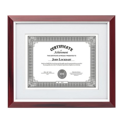 Casanova Certificate Frame - Burgundy/Silver 8½"x11"