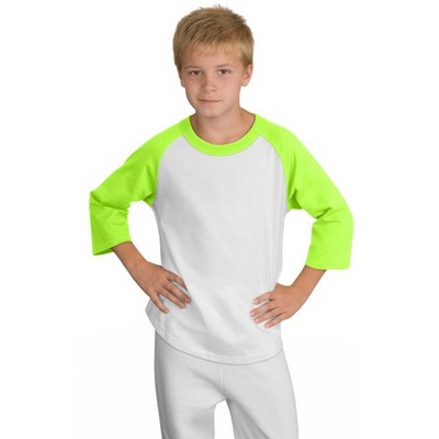 Youth Sport-Tek® Colorblock Raglan Jersey Shirt