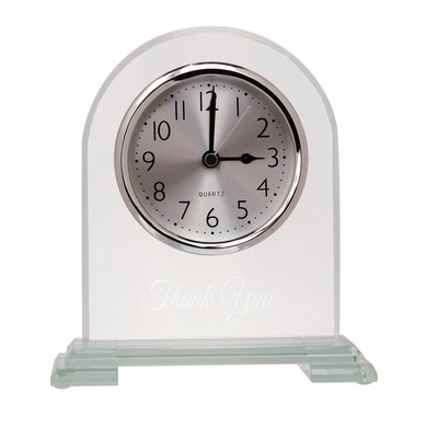 6 1/2" Arch Glass Clock