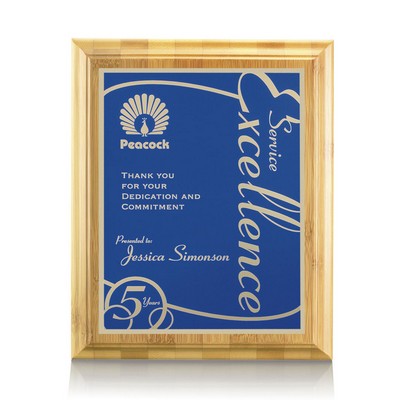 Bamboo/Marietta Plaque - Bamboo/Blue 9"x12"