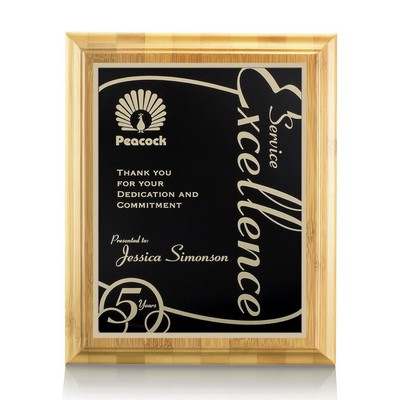 Bamboo/Marietta Plaque - Bamboo/Black 10½"x13"