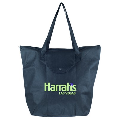 Foldable Zippered Tote Bag