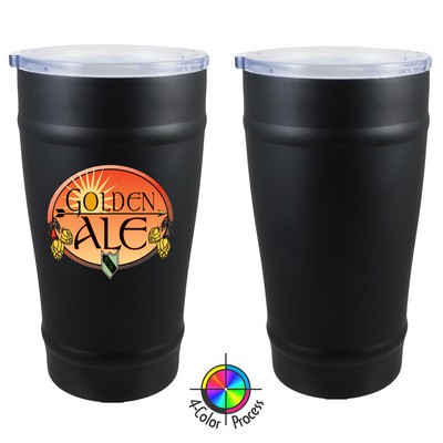 16 Oz. Brushed Stainless Double Wall Boss Vacuum Tumbler w/Lid (4 Color Process)