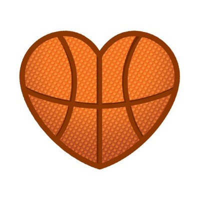 Basketball Heart Stock Temporary Tattoo