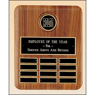 Airflyte® Furniture Finish American Walnut Perpetual Plaque w/12 Brass Plates