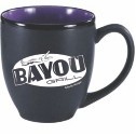 16 Oz. Matte Black Out/Purple Gloss In Bistro Mug