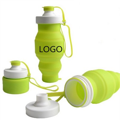 Folding Sports Cup Silicone Bottle