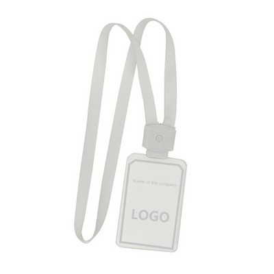 LED Badge Holder Necklace w/Lanyard