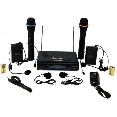 Hisonic® Dual VHF Wireless Microphone System Deluxe Package