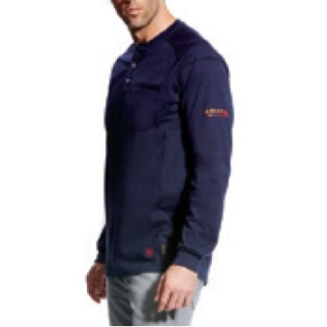 Ariat® FR Air Men's Navy Henley Top