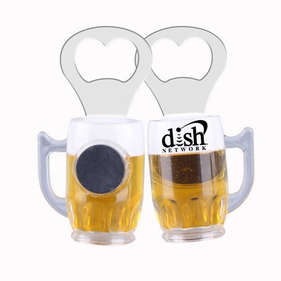 Beer Mug Bottle Opener w/Magnet (Shorter Prod Time)