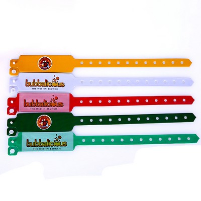 Custom Waterproof Disposable Vinyl PVC Plastic Identify Wristband With Design Logo