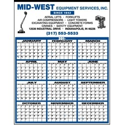 Display-A-Year Calendar w/ Top Ad & Accent Color (Thru 4/30)