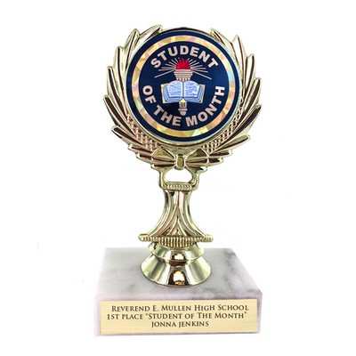 5¼" Trophy Rise w/2" Mylar Student of the Month Insert