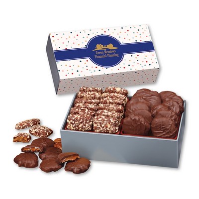 Toffee & Pecan Clusters in Gift Box with Bubbles Sleeve