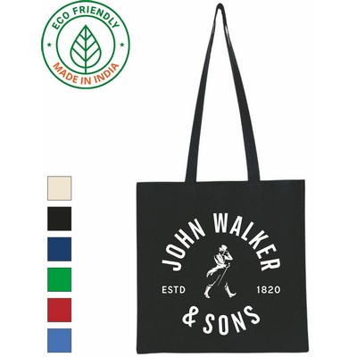 5 oz Cotton Cotton Black Tote Bag - Eco Friendly Economy Tote 15 x 15