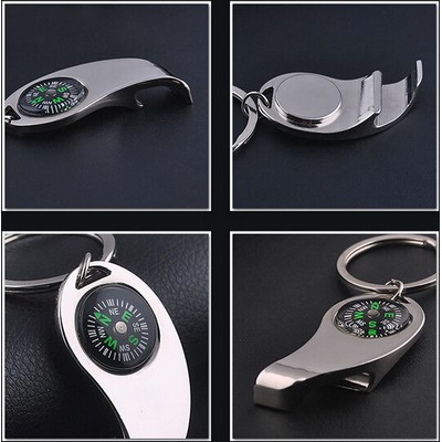 Key Holder w/Bottle Opener & Compass