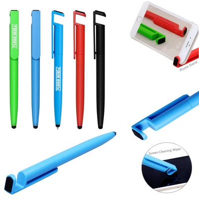 Phone Stand Stylus Pen w/Cleaning Wiper