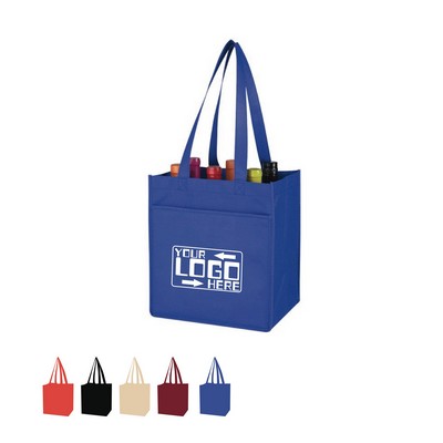 Non-Woven 6 Bottle Wine Tote Bag