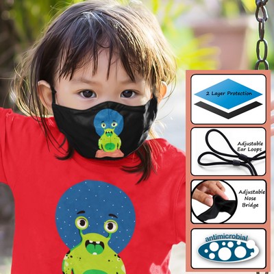 Kid's 2-Ply Reusable Face Mask with Adjustable Ear Loops