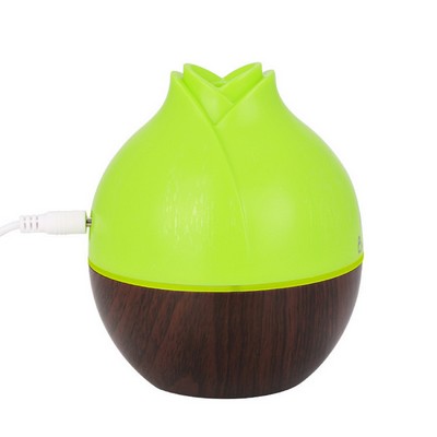 130ml Flower Bud Shaped Wood Grain Base Humidifier