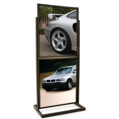 Floor Standing Poster Holder w/2 Poster Frames (22'' x 28'')