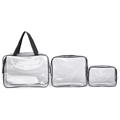 3 Pcs Clear Pvc Travel Organizers