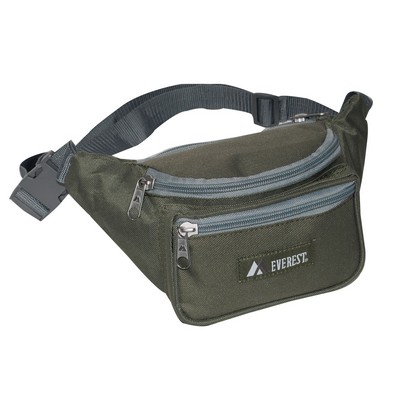 Everest Small Olive Green/Gray Signature Waist Pack