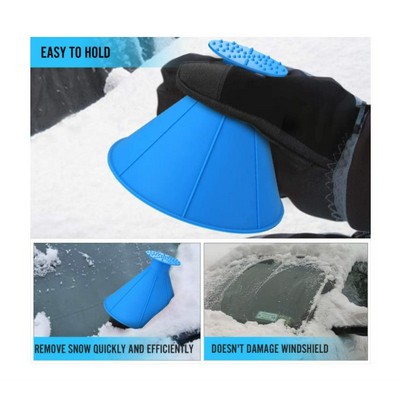 2-in-1 Round Cone Ice Scraper & Funnel