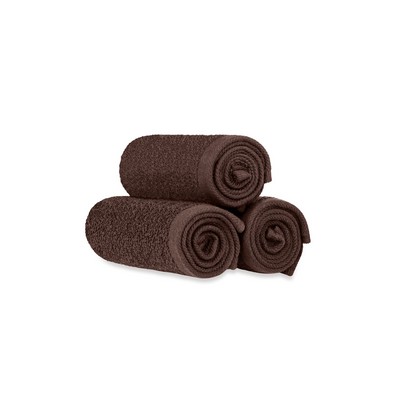 100% Ringspun Cotton Charcoal Brown Dyed Hand Towel w/Dobby Hem