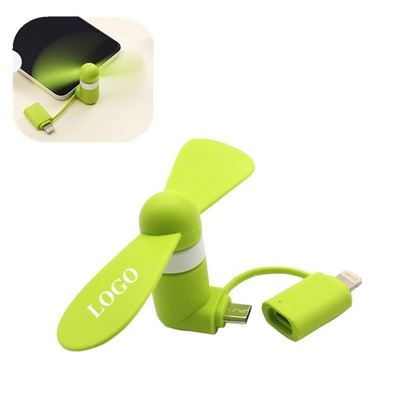 2 In 1 Micro Phone Fan for Cell Phone