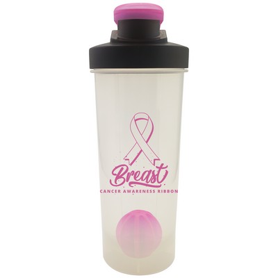 24 Oz. Shaker Bottle with Mixer Ball